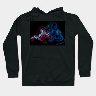 Space tiger cuddles Hoodie